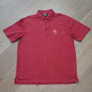 Team Trojan USC Polo Shirt Men's sz XL University Southern California Golf Shirt
